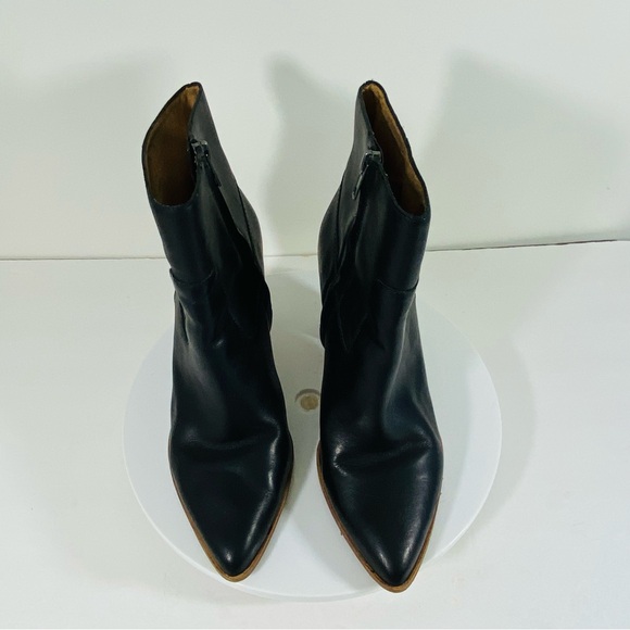 Madewell Boots Italian Leather Ankle Booties Black Size Women's 10M Pointed Toe - Picture 8 of 10